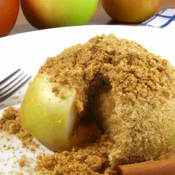 Gebackener Apfel mit Zimt-Streusel